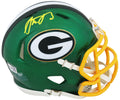 Aaron Rodgers Signed Green Bay Packers FLASH Riddell Speed Mini Helmet - (Fanatics) - RODMIN302 - Aaron Rodgers Signed Green Bay Packers FLASH Riddell Speed Mini Helmet - (Fanatics) product image