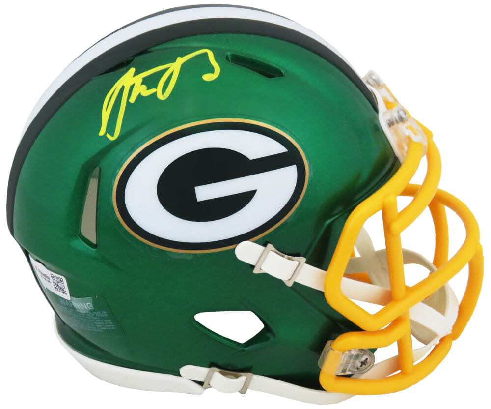 Aaron Rodgers Signed Green Bay Packers FLASH Riddell Speed Mini Helmet - (Fanatics) - RODMIN302 - Aaron Rodgers Signed Green Bay Packers FLASH Riddell Speed Mini Helmet - (Fanatics) product image