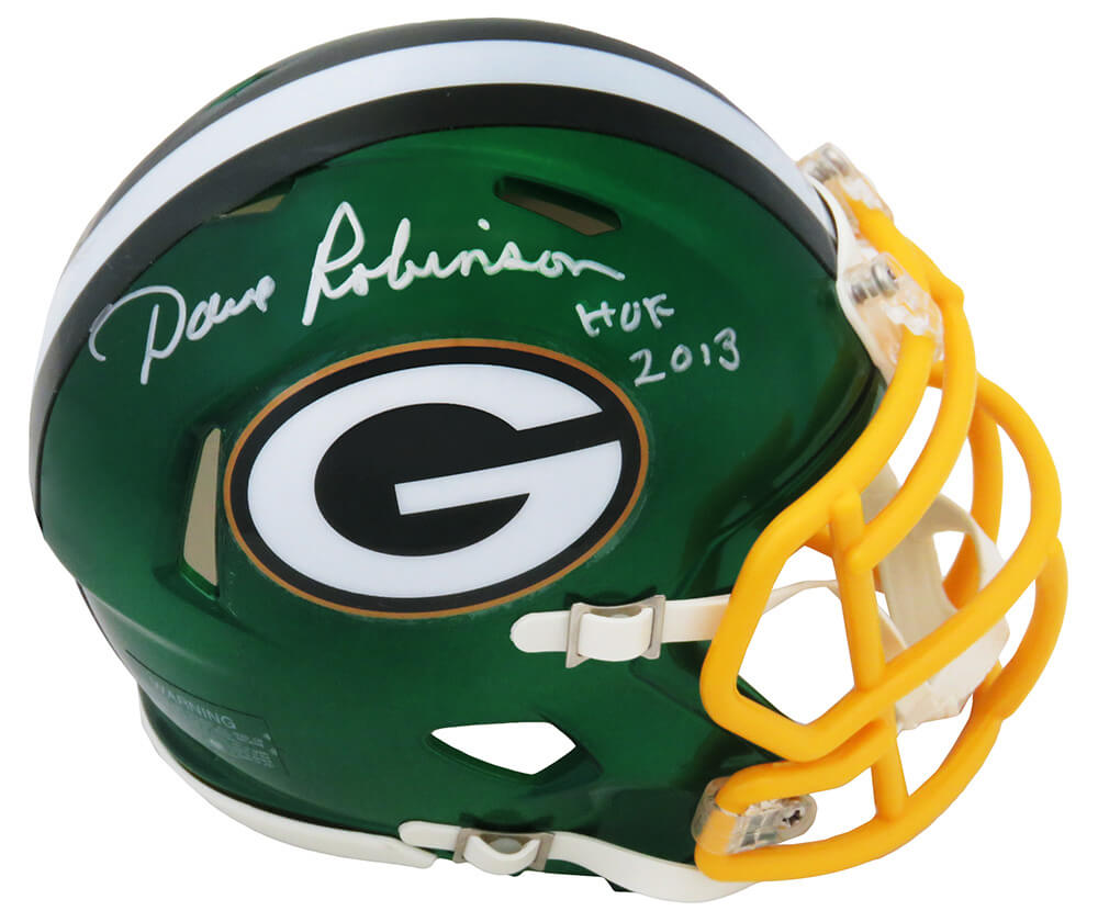 Dave Robinson Signed Green Bay Packers FLASH Riddell Speed Mini Helmet w/HOF 2013 - ROBMIN306 - Dave Robinson Signed Green Bay Packers FLASH Riddell Speed Mini Helmet w/HOF 2013 product image