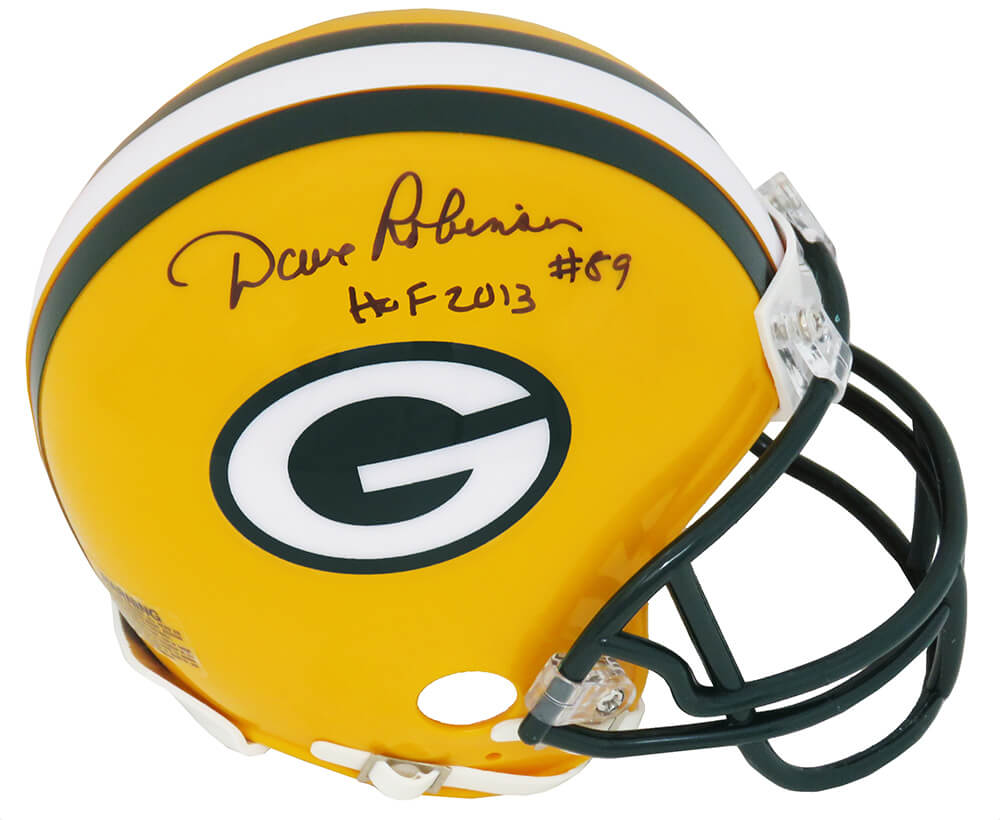 Dave Robinson Signed Green Bay Packers Riddell Mini Helmet w/HOF 2013 - ROBMIN308 - Dave Robinson Signed Green Bay Packers Riddell Mini Helmet w/HOF 2013 product image