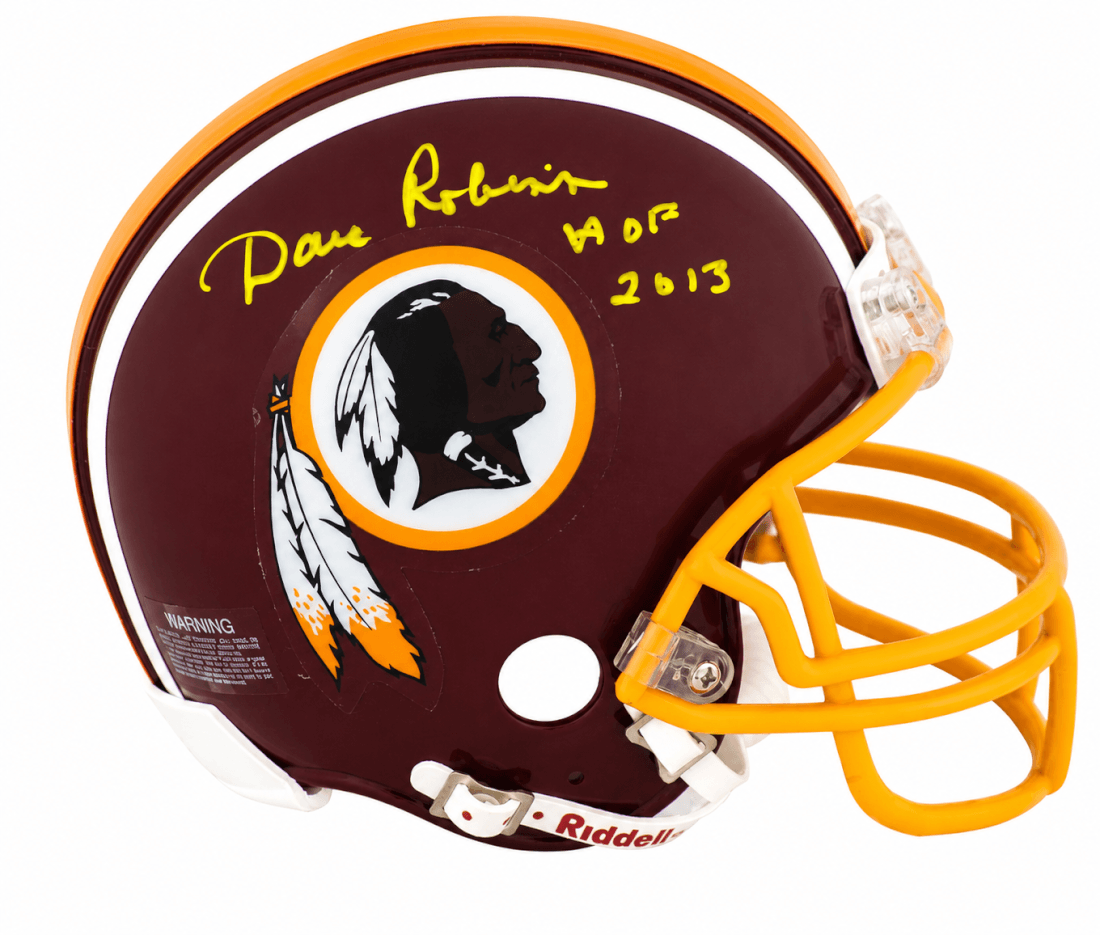 Dave Robinson Signed Washington Throwback Riddell (VSR4) Mini Helmet w/HOF 2013 - ROBMIN332 - Dave Robinson Signed Washington Throwback Riddell (VSR4) Mini Helmet w/HOF 2013 product image