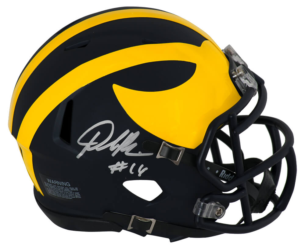 Denard Robinson Signed Michigan Wolverines Riddell Speed Mini Helmet - ROBMIN350 - Denard Robinson Signed Michigan Wolverines Riddell Speed Mini Helmet product image