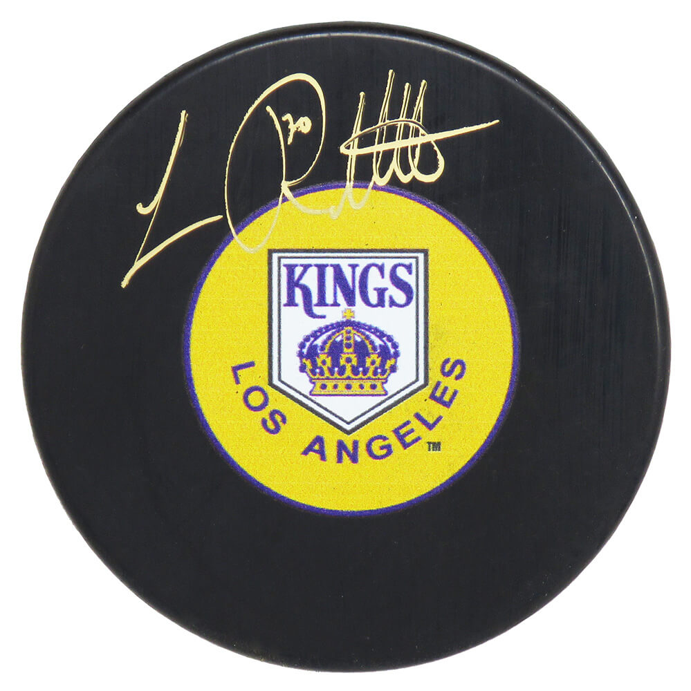 Luc Robitaille Signed Los Angeles Kings 1970's Style Logo Hockey Puck - ROBPUC400 - Luc Robitaille Signed Los Angeles Kings 1970's Style Logo Hockey Puck product image