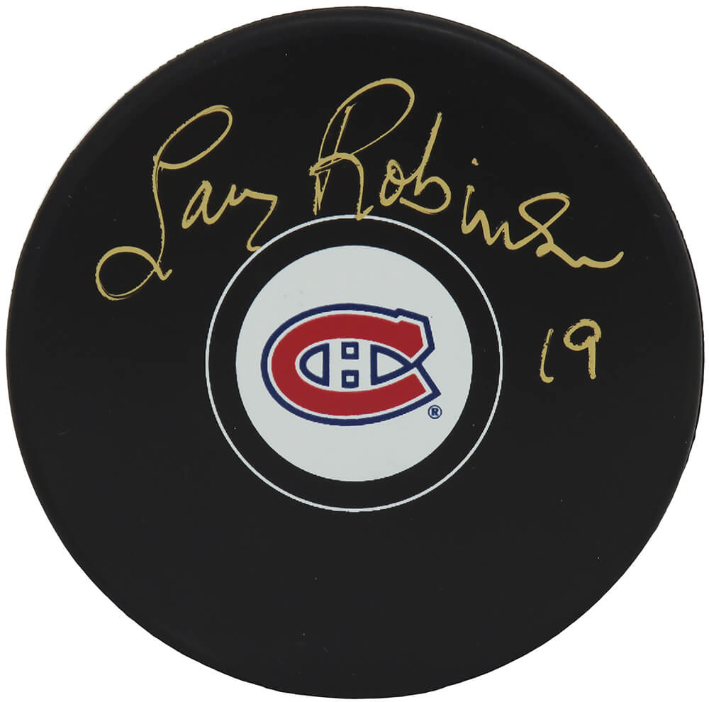 Larry Robinson Signed Montreal Canadiens Logo Hockey Puck - ROBPUC410 - Larry Robinson Signed Montreal Canadiens Logo Hockey Puck product image