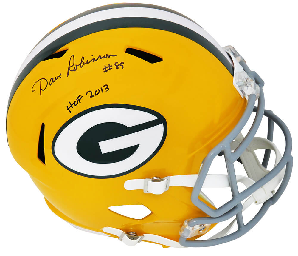 Dave Robinson Signed Green Bay Packers Throwback Riddell Full Size Speed Replica Helmet w/HOF 2013 - ROBREP312 - Dave Robinson Signed Green Bay Packers Throwback Riddell Full Size Speed Replica Helmet w/HOF 2013 product image