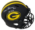 Dave Robinson Signed Green Bay Packers Eclipse Black Matte Riddell Full Size Speed Replica Helmet w/HOF 2013 - ROBREP313 - Dave Robinson Signed Green Bay Packers Eclipse Black Matte Riddell Full Size Speed Replica Helmet w/HOF 2013 product image
