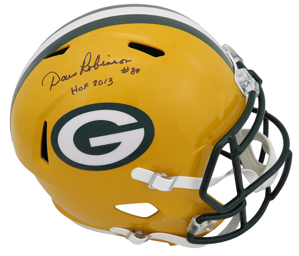 Dave Robinson Signed Green Bay Packers Riddell Full Size Speed Replica Helmet w/HOF 2013 - ROBREP314 - Dave Robinson Signed Green Bay Packers Riddell Full Size Speed Replica Helmet w/HOF 2013 product image