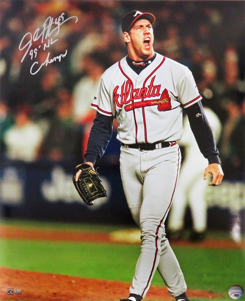 John Rocker Signed Atlanta Braves Action 16x20 Photo w/99 NL Champs - ROC16P100 - John Rocker Signed Atlanta Braves Action 16x20 Photo w/99 NL Champs product image