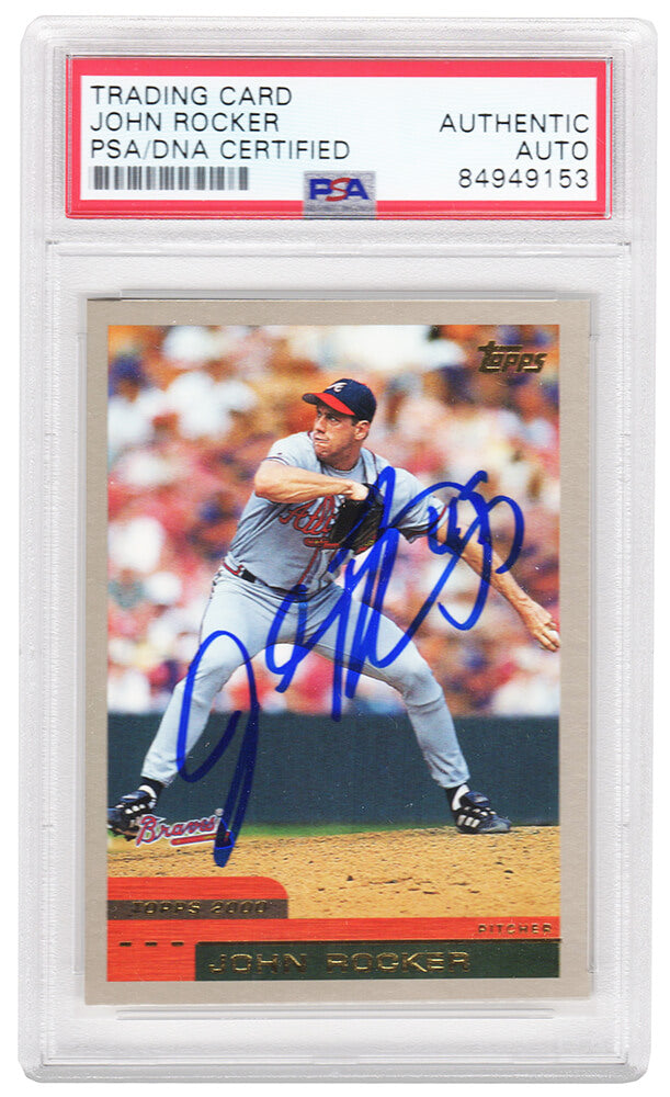 John Rocker Signed Atlanta Braves 2000 Topps Baseball Trading Card #314 - (PSA Encapsulated) - ROCCAR101 - John Rocker Signed Atlanta Braves 2000 Topps Baseball Trading Card #314 - (PSA Encapsulated) product image
