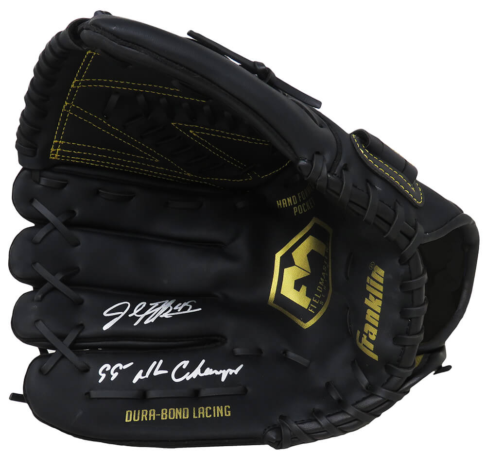 John Rocker Signed Franklin Black Baseball Fielders Glove w/99 NL Champs - ROCGLV100 - John Rocker Signed Franklin Black Baseball Fielders Glove w/99 NL Champs product image