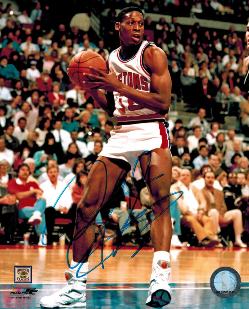 Dennis Rodman Signed Pistons Action 8x10 Photo - ROD08P200 - Dennis Rodman Signed Pistons Action 8x10 Photo product image