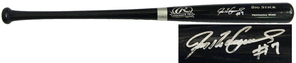 Ivan Rodriguez Signed Rawlings Black Big Stick Baseball Bat - RODBAT100 - Ivan Rodriguez Signed Rawlings Black Big Stick Baseball Bat product image