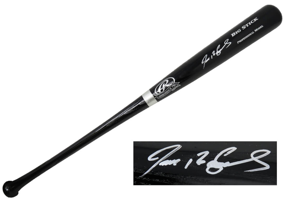 Ivan Rodriguez Signed Rawlings Big Stick Black Wood Baseball Bat - RODBAT101 - Ivan Rodriguez Signed Rawlings Big Stick Black Wood Baseball Bat product image