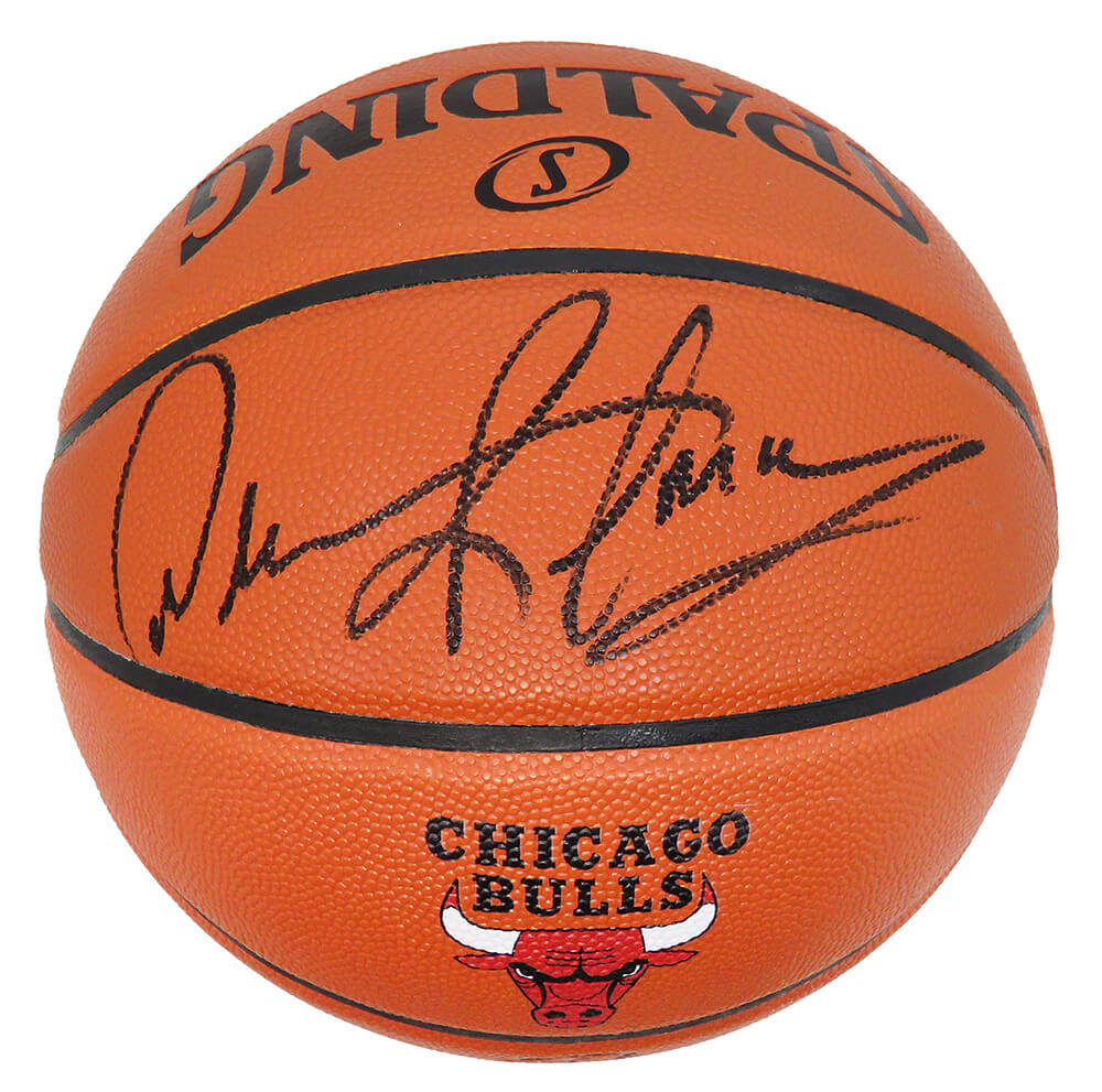 Dennis Rodman Signed Spalding Chicago Bulls Logo Game Series Replica NBA Basketball - RODBSK216 - Dennis Rodman Signed Spalding Chicago Bulls Logo Game Series Replica NBA Basketball product image