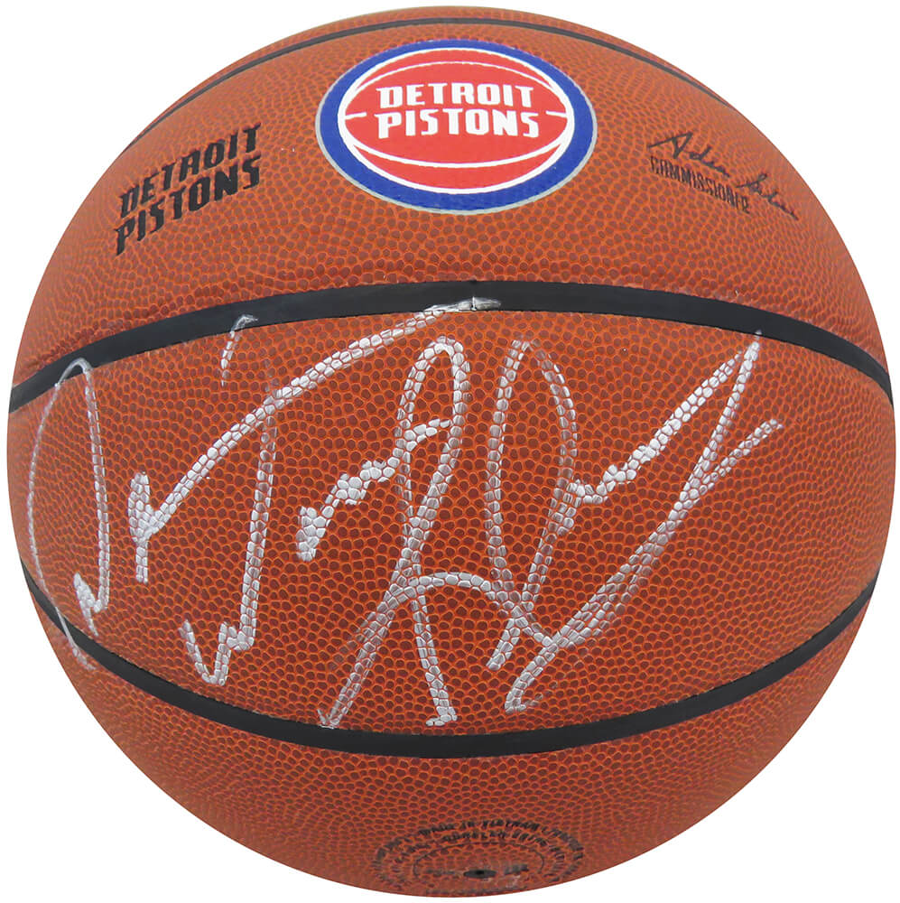 Dennis Rodman Signed Wilson Detroit Pistons Logo NBA Basketball  w/Worm (JSA) - RODBSK227 - Dennis Rodman Signed Wilson Detroit Pistons Logo NBA Basketball w/Worm (JSA) product image