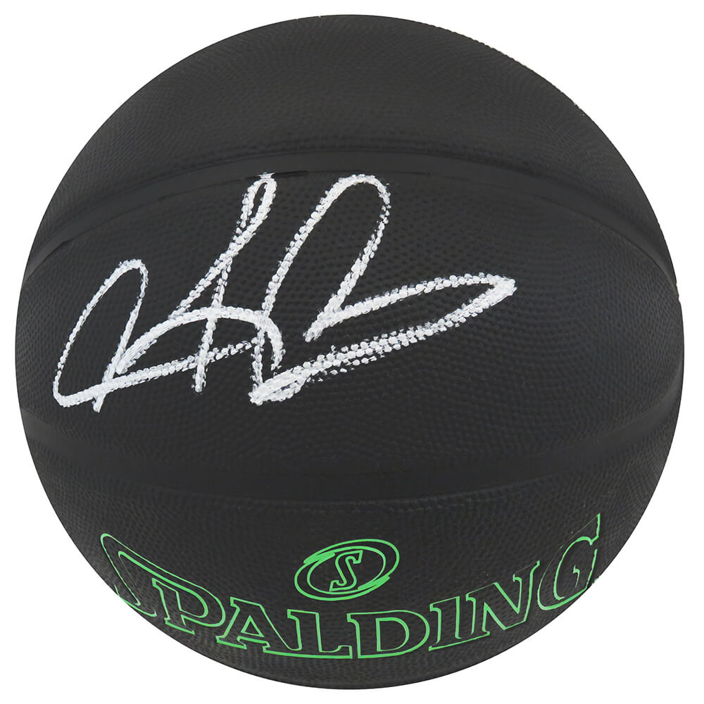 Dennis Rodman Signed Spalding Phantom Black With Green Lettering NBA Basketball - RODBSK229 - Dennis Rodman Signed Spalding Phantom Black With Green Lettering NBA Basketball product image