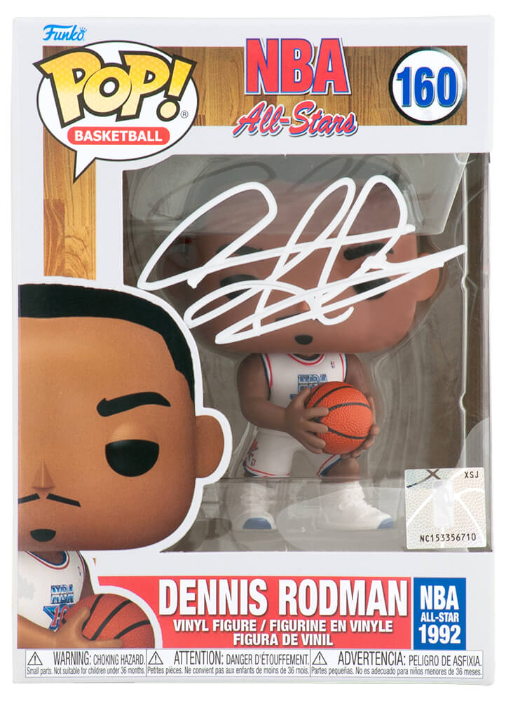Dennis Rodman Signed 1992 NBA All-Star White Jersey Funko Pop Doll #160 - RODFUN203 - Dennis Rodman Signed 1992 NBA All-Star White Jersey Funko Pop Doll #160 product image
