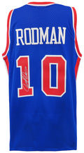 Dennis Rodman Signed Detroit Pistons 1988 Style Blue M&N NBA Swingman Basketball Jersey - RODJRY227 - Dennis Rodman Signed Detroit Pistons 1988 Style Blue M&N NBA Swingman Basketball Jersey product image