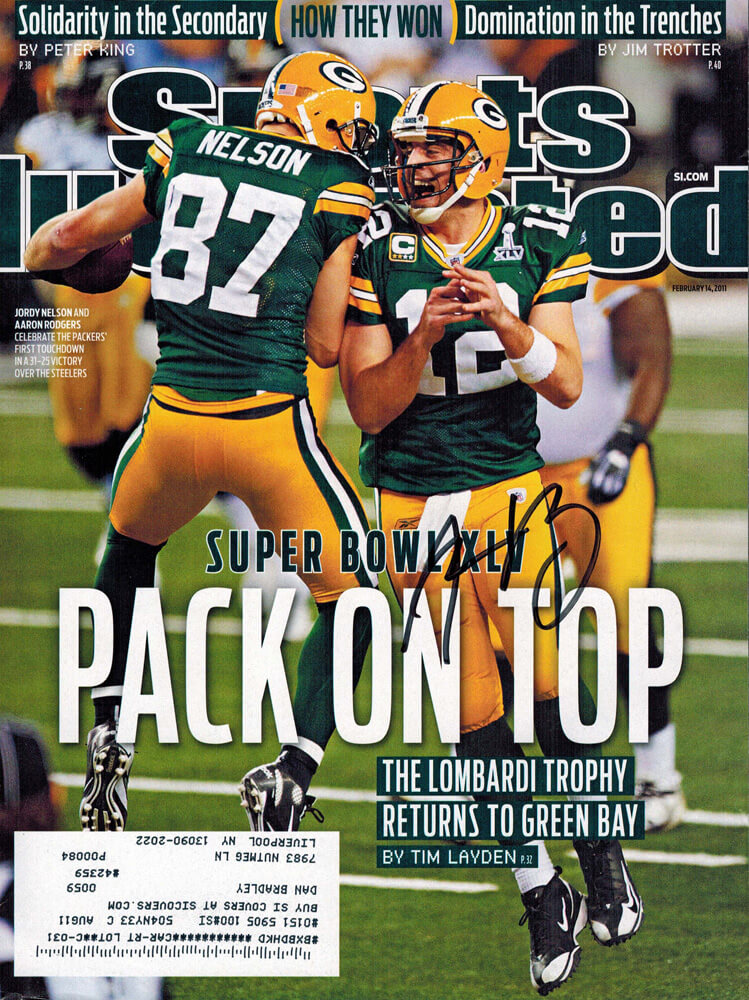 Aaron Rodgers Signed Packers "Pack On Top" Sports Illustrated 2/14/11 Original Magazine - RODMAG301 - Aaron Rodgers Signed Packers "Pack On Top" Sports Illustrated 2/14/11 Original Magazine product image