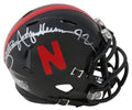 Johnny Rodgers Signed Nebraska Cornhuskers Black Riddell Speed Mini Helmet w/Heisman'72 - RODMIN311 - Johnny Rodgers Signed Nebraska Cornhuskers Black Riddell Speed Mini Helmet w/Heisman'72 product image