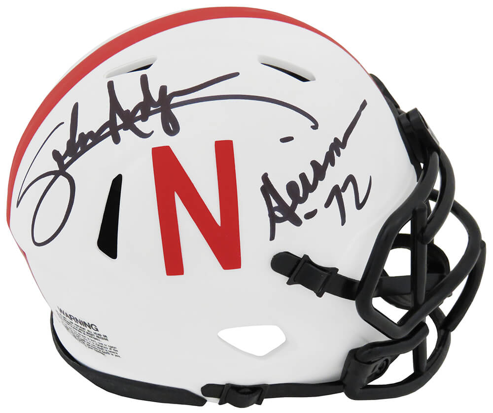 Johnny Rodgers Signed Nebraska Cornhuskers Lunar Eclipse Riddell Speed Mini Helmet w/Heisman'72 - RODMIN312 - Johnny Rodgers Signed Nebraska Cornhuskers Lunar Eclipse Riddell Speed Mini Helmet w/Heisman'72 product image