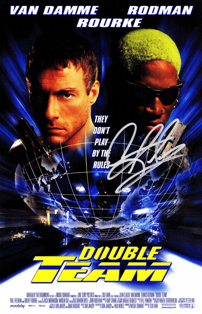 Dennis Rodman Signed  Double Team 11x17 Movie Poster - RODPST200 - Dennis Rodman Signed Double Team 11x17 Movie Poster product image