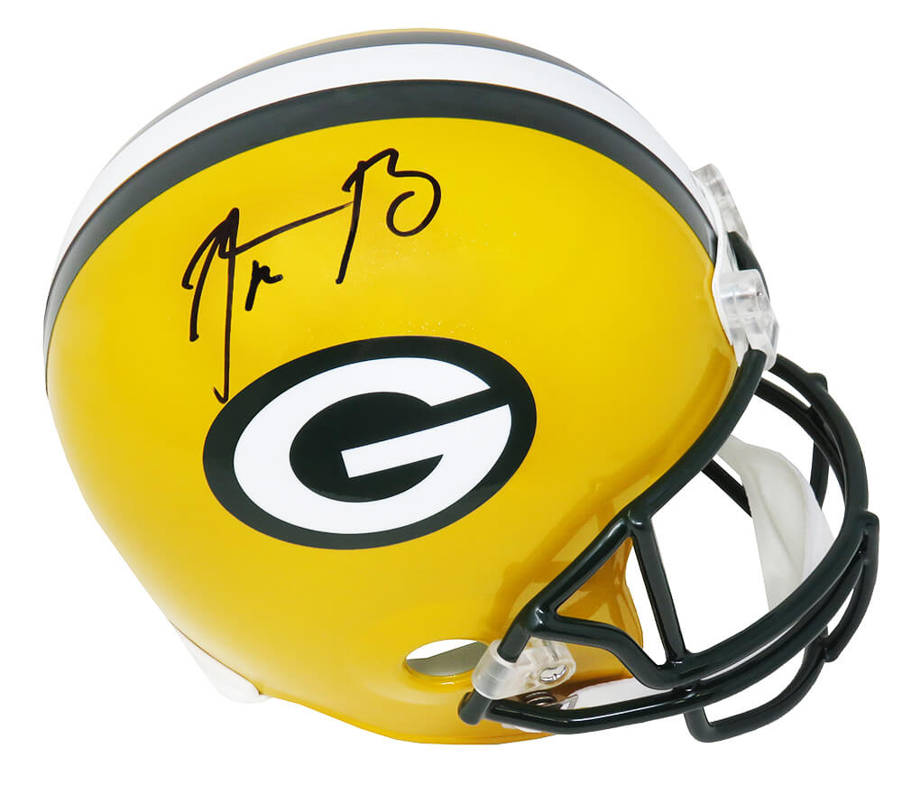 Aaron Rodgers Signed Green Bay Packers Riddell Full Size Replica Helmet (Fanatics) - RODREP300 - Aaron Rodgers Signed Green Bay Packers Riddell Full Size Replica Helmet (Fanatics) product image