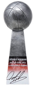 Dennis Rodman Signed Basketball Champion 14 Inch Replica Silver Trophy - RODTRO200 - Dennis Rodman Signed Basketball Champion 14 Inch Replica Silver Trophy product image