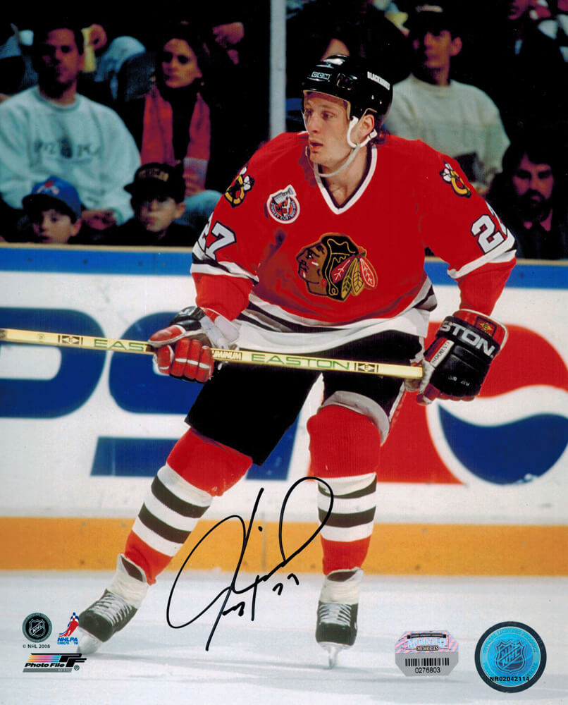 Jeremy Roenick Signed Blackhawks Action 8x10 Photo - ROE08P400 - Jeremy Roenick Signed Blackhawks Action 8x10 Photo product image