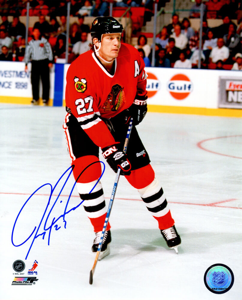 Jeremy Roenick Signed Chicago Blackhawks Action 8x10 Photo - ROE08P404 - Jeremy Roenick Signed Chicago Blackhawks Action 8x10 Photo product image