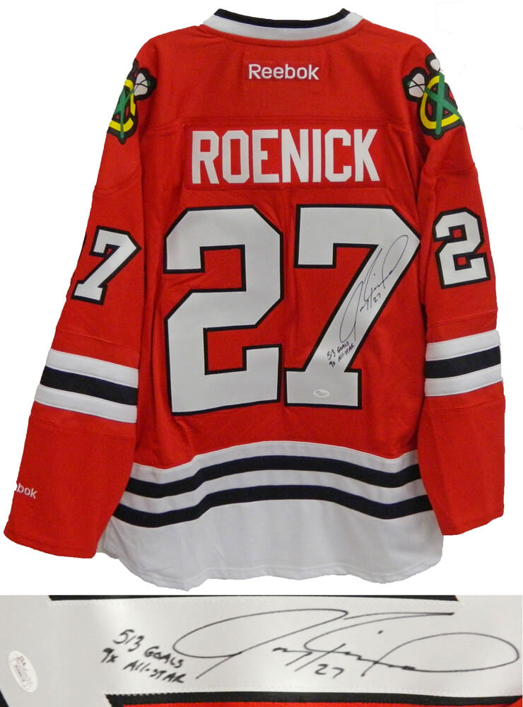 Jeremy Roenick Signed Blackhawks Reebok Red CCM Jersey w/513 Goals & 9x All Star - ROEJRY400 - Jeremy Roenick Signed Blackhawks Reebok Red CCM Jersey w/513 Goals & 9x All Star product image