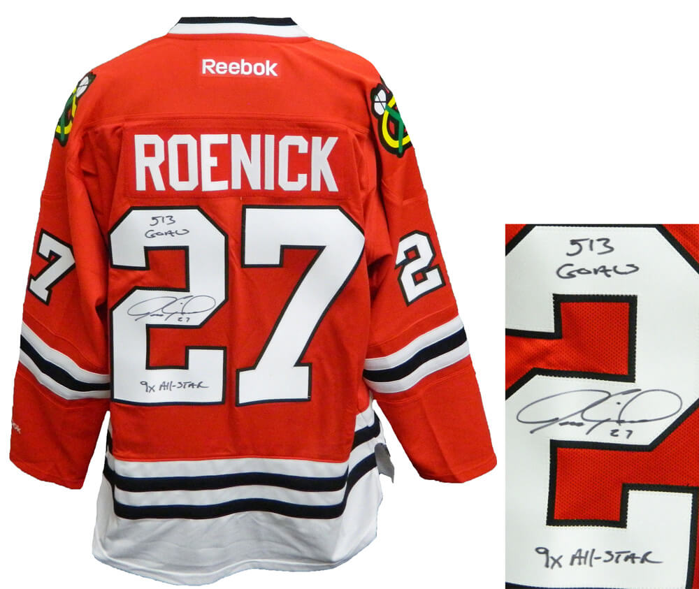 Jeremy Roenick Signed Chicago Blackhawks Reebok Red Premier Hockey Jersey w/513 Goals & 9x All Star - ROEJRY403 - Jeremy Roenick Signed Chicago Blackhawks Reebok Red Premier Hockey Jersey w/513 Goals & 9x All Star product image