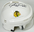 Jeremy Roenick Signed Chicago Blackhawks White Hockey Mini Helmet w/513 Goals - ROEMIN401 - Jeremy Roenick Signed Chicago Blackhawks White Hockey Mini Helmet w/513 Goals product image