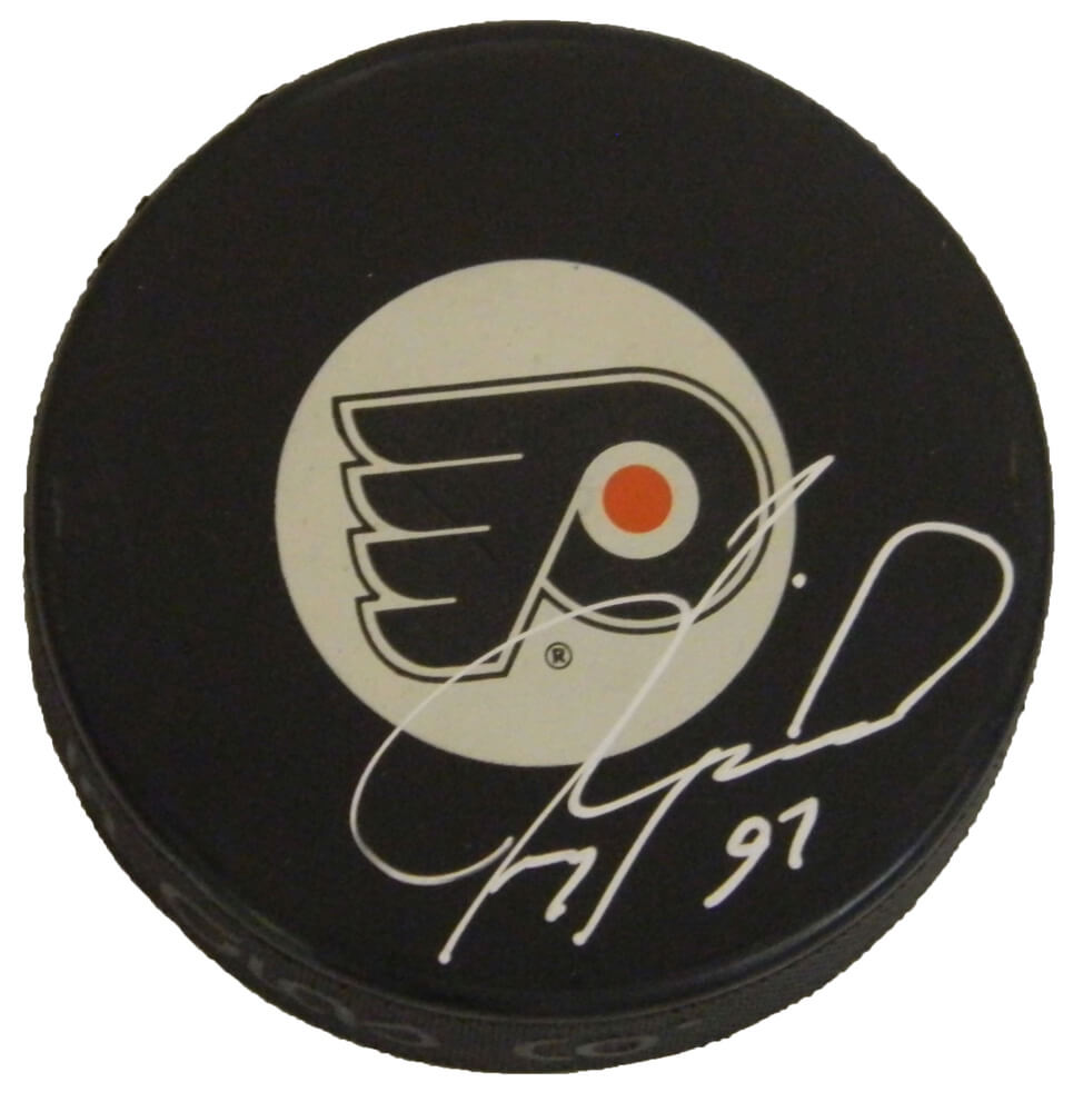 Jeremy Roenick Signed Flyers Logo Hockey Puck - ROEPUC403 - Jeremy Roenick Signed Flyers Logo Hockey Puck product image