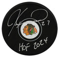 Jeremy Roenick Signed Chicago Blackhawks Logo Hockey Puck w/HOF 2024 - ROEPUC413 - Jeremy Roenick Signed Chicago Blackhawks Logo Hockey Puck w/HOF 2024 product image