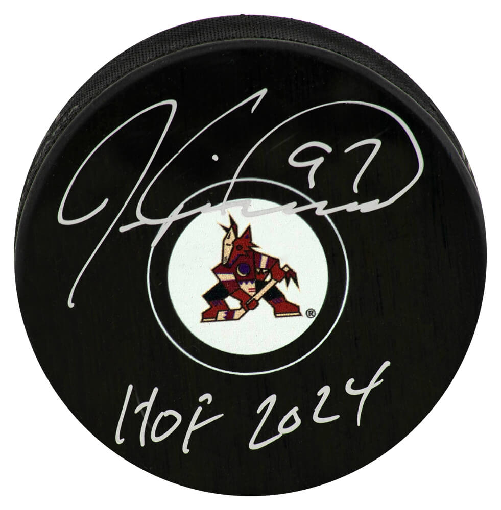 Jeremy Roenick Signed Arizona Coyotes Logo Hockey Puck w/HOF 2024 - ROEPUC414 - Jeremy Roenick Signed Arizona Coyotes Logo Hockey Puck w/HOF 2024 product image