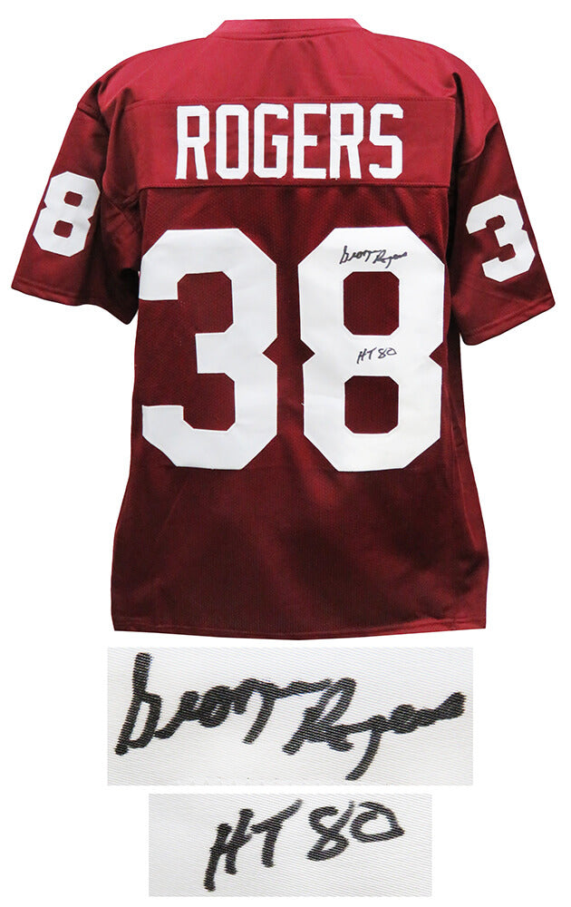 George Rogers Signed Red Custom Football Jersey w/HT'80 - ROGJRY300 - George Rogers Signed Red Custom Football Jersey w/HT'80 product image