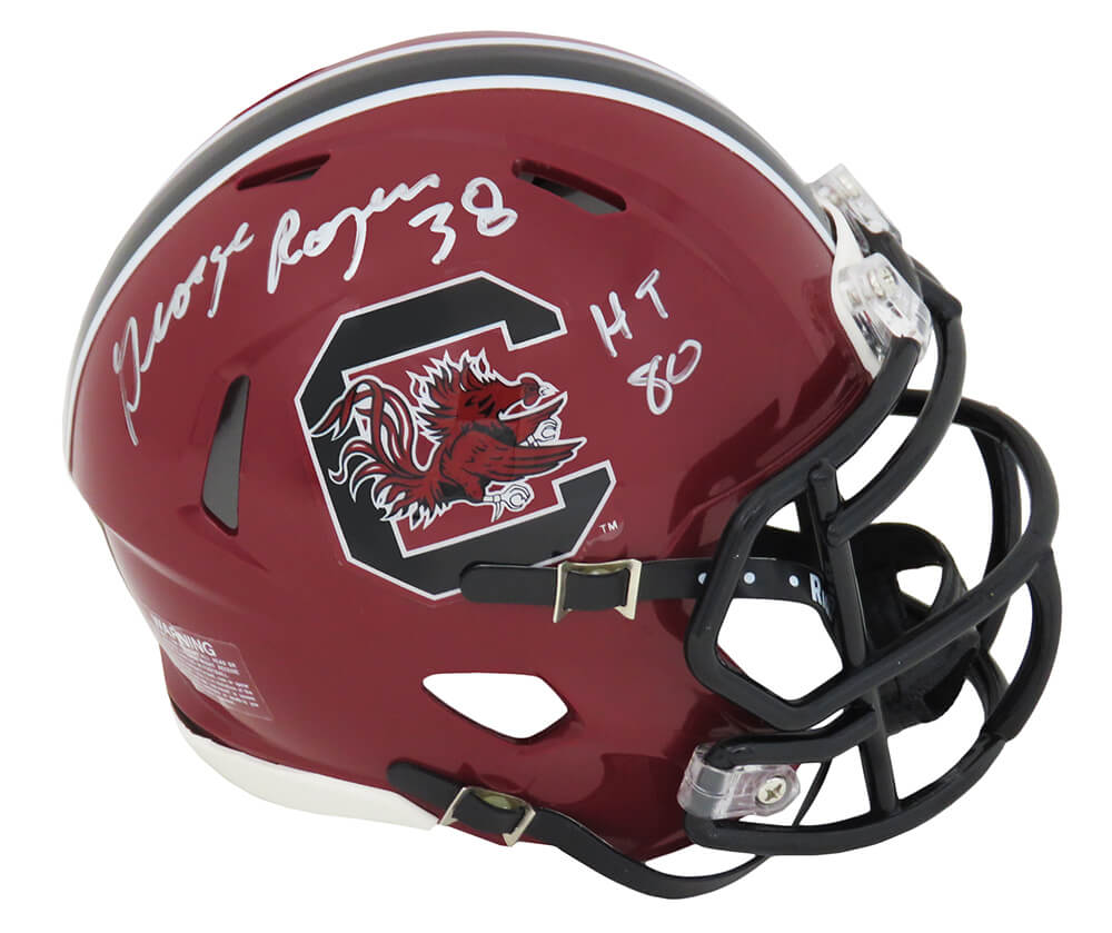 George Rogers Signed South Carolina Gamecocks Red Riddell Mini Helmet w/HT'80 - ROGMIN301 - George Rogers Signed South Carolina Gamecocks Red Riddell Mini Helmet w/HT'80 product image