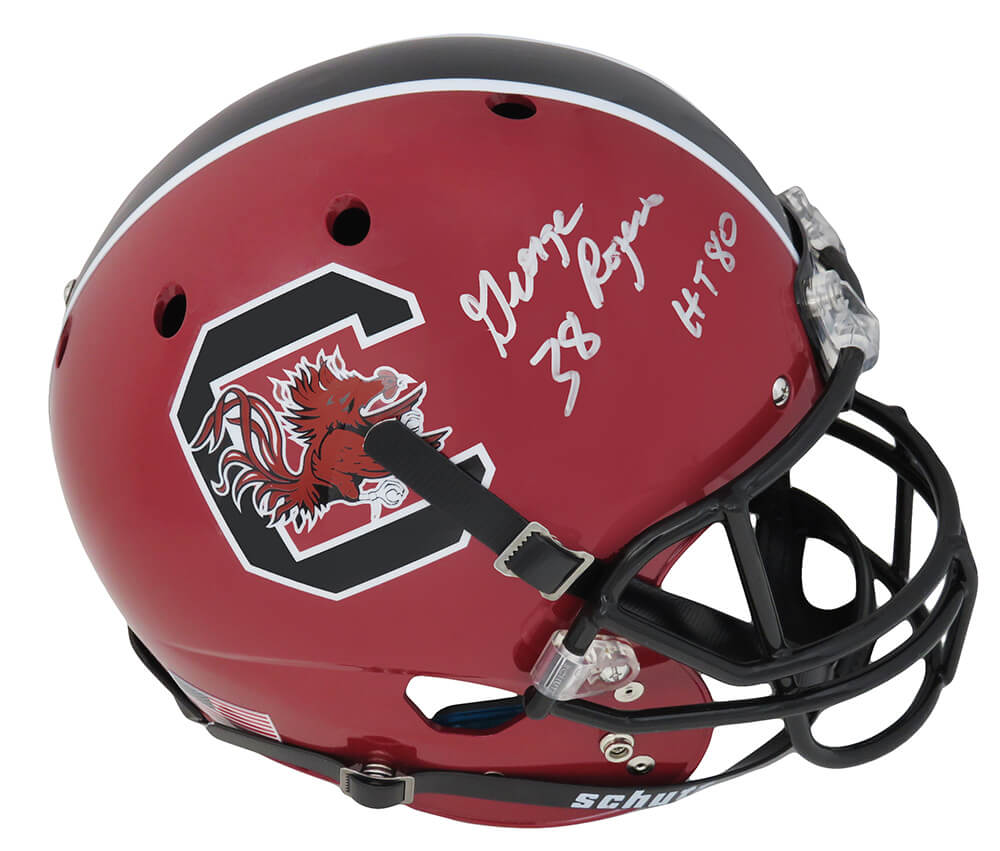 George Rogers Signed South Carolina Gamecocks Red Schutt Full Size Replica Helmet w/HT'80 - ROGREP301 - George Rogers Signed South Carolina Gamecocks Red Schutt Full Size Replica Helmet w/HT'80 product image