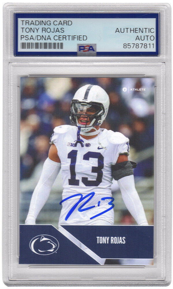 Tony Rojas Signed Penn State 2024 Onit College Football Trading Card #B-102 - (PSA Encapsulated) - ROJCAR300 - Tony Rojas Signed Penn State 2024 Onit College Football Trading Card #B-102 - (PSA Encapsulated) product image