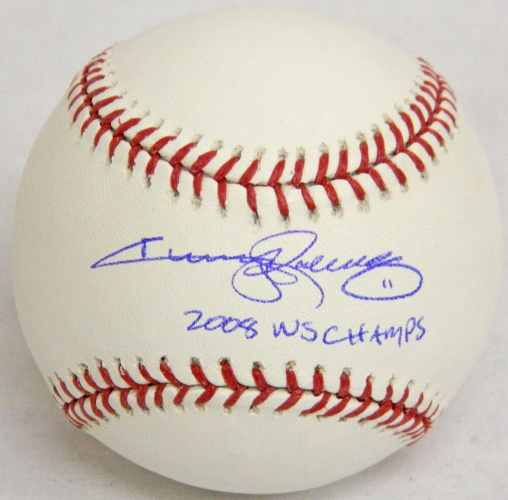 Jimmy Rollins Signed Official MLB Baseball w/08 WS Champs - ROLBSB103 - Jimmy Rollins Signed Official MLB Baseball w/08 WS Champs product image
