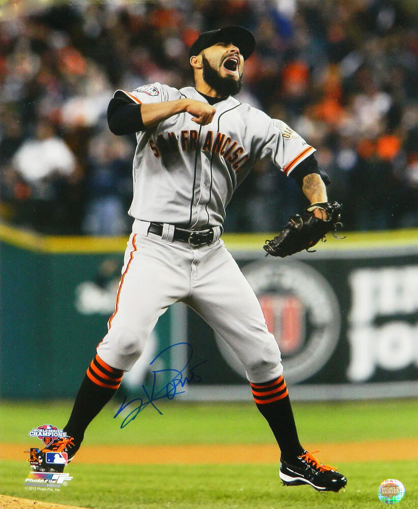 Sergio Romo Signed San Francisco Giants 2012 World Series Celebration 16x20 Photo - ROM16P100 - Sergio Romo Signed San Francisco Giants 2012 World Series Celebration 16x20 Photo product image