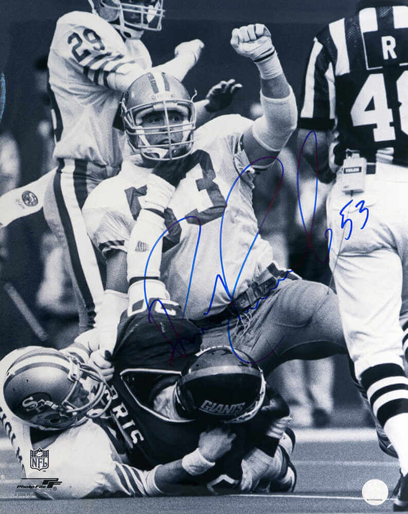 Bill Romanowski Signed San Francisco 49ers B&W Action 16x20 Photo - ROM16P320 - Bill Romanowski Signed San Francisco 49ers B&W Action 16x20 Photo product image