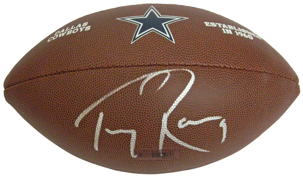 Tony Romo Signed Dallas Cowboys Team Logo Football - ROMFTB301 - Tony Romo Signed Dallas Cowboys Team Logo Football product image
