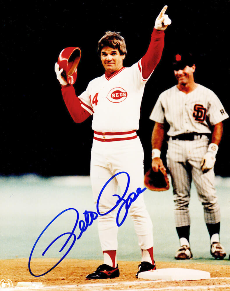 Pete Rose Signed Cincinnati Reds Record Breaking 4192 Hit 8x10 Photo - ROS08P101 - Pete Rose Signed Cincinnati Reds Record Breaking 4192 Hit 8x10 Photo product image