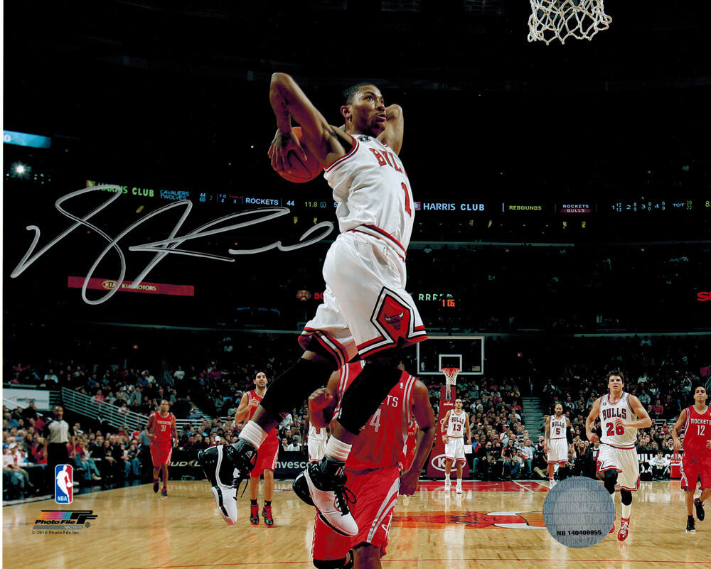 Derrick Rose Bulls Action 8x10 Photo vs Rockets - ROS08P202 - Derrick Rose Bulls Action 8x10 Photo vs Rockets product image