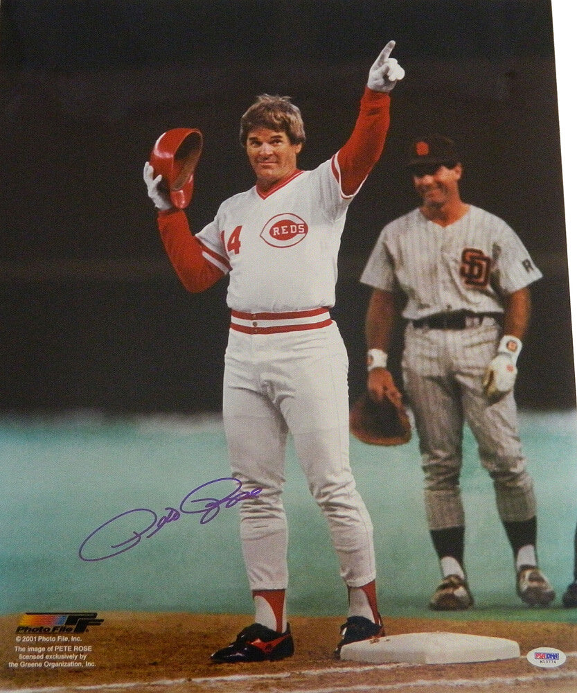Pete Rose Signed Reds Action 4192 16x20 Photo - ROS16P100 - Pete Rose Signed Reds Action 4192 16x20 Photo product image