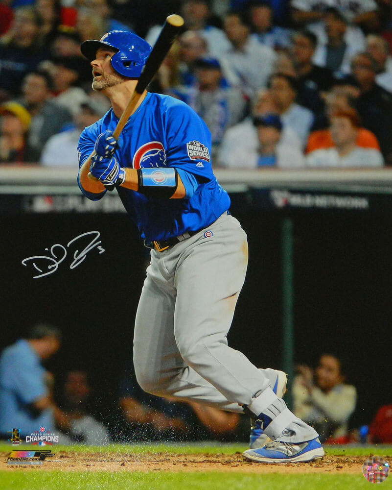 David Ross Signed Chicago Cubs 2016 World Series Game 7 Last Career At Bat HR 16x20 Photo - ROS16P113 - David Ross Signed Chicago Cubs 2016 World Series Game 7 Last Career At Bat HR 16x20 Photo product image