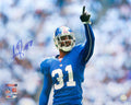 Aaron Ross Signed New York Giants Blue Jersey Pointing 16x20 Photo - ROS16P300 - Aaron Ross Signed New York Giants Blue Jersey Pointing 16x20 Photo product image