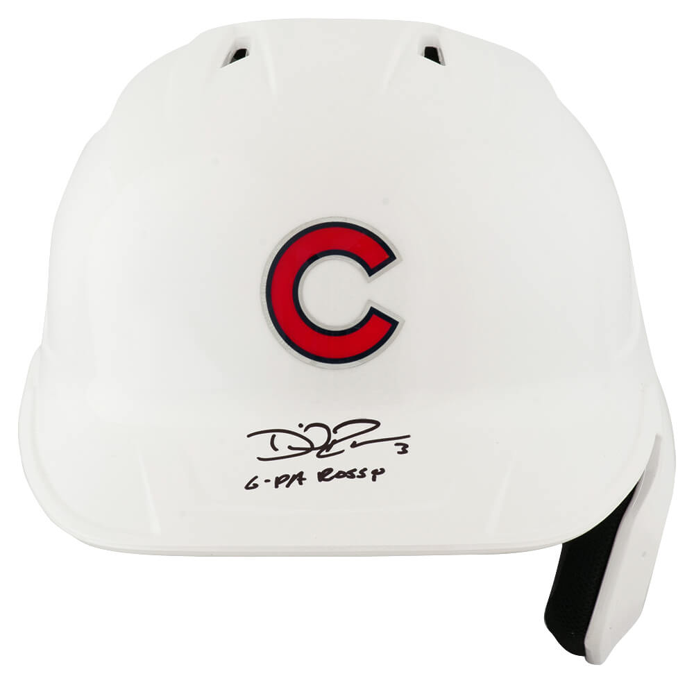 David Ross Signed Chicago Cubs White Chrome Rawlings Full Size Batting Helmet w/G-Pa Rossy - ROSBTH104 - David Ross Signed Chicago Cubs White Chrome Rawlings Full Size Batting Helmet w/G-Pa Rossy product image